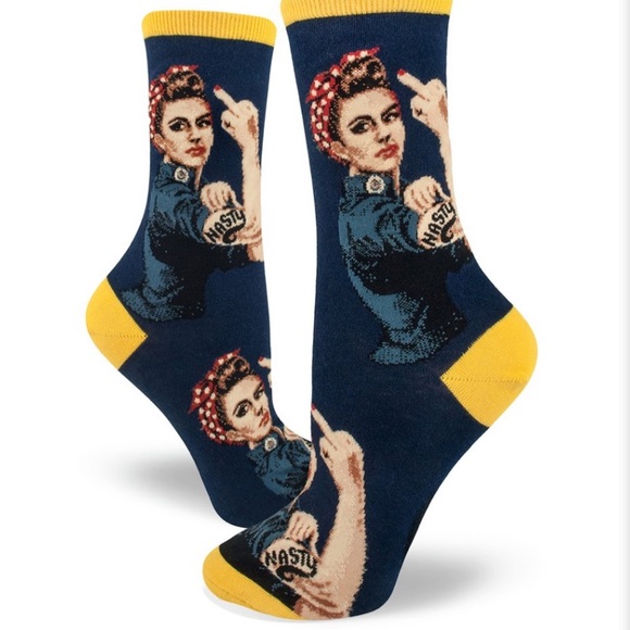 Rosie the Riveter Novelty Socks - Picture 2 of 2